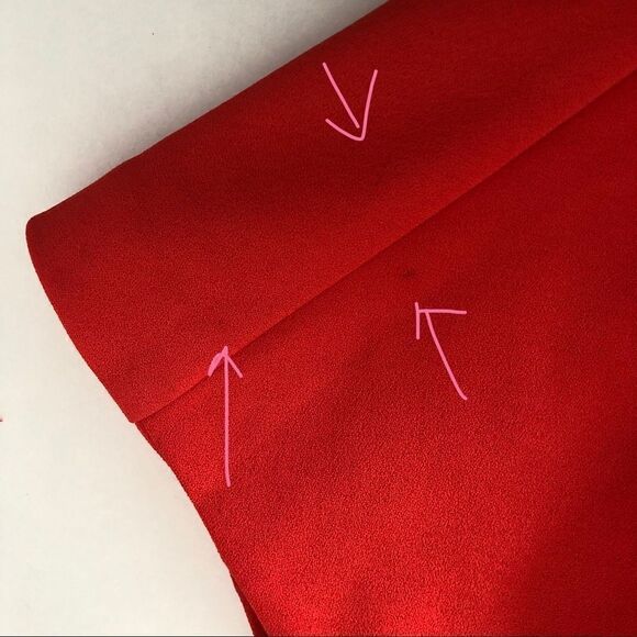 Sheike Red Ruffle Party Dress Small XS - Picture 13 of 13